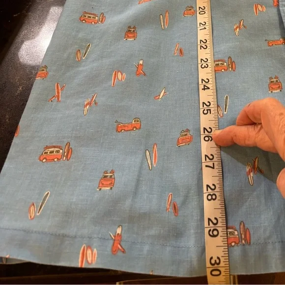 KAHALA 1936 Linen Cotton Men’s 2XL Hawaian Shirt Blue VW Bus Pattern SS - Picture 8 of 10